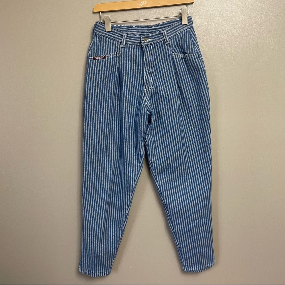 Vintage 1970’s Jeans Shades women’s size 11 striped mom jeans 100% Cotton
